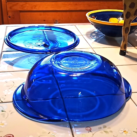 Anchor Hocking Cobalt Blue 2 Quart, 9" Round Covered Lid Casserole Dish. Colbat. - Picture 5 of 13